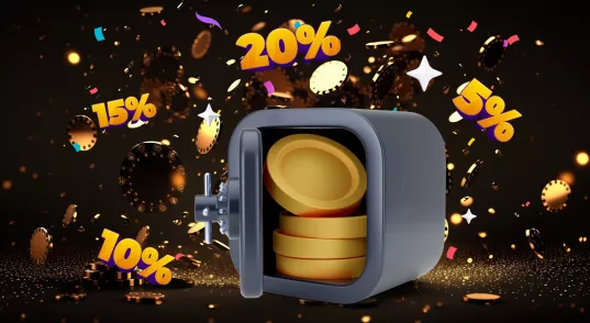 Betify coffre rempli de pièces et de bonus